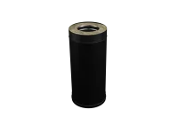 Дымоход Феррум утепленный нержавеющий (430/0,8мм)/зеркальный нержавеющий ф115/200 L=0,5м (черный) дымоход феррум утепленный нержавеющий (430/0,8мм)/зеркальный нержавеющий ф115/200 l=0,5м (черный)