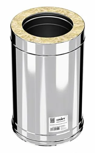 Дымоход Craft утепленный нержавеющий (316/0,8/304/0,5) ф150/250 L=1м по воде дымоход craft утепленный нержавеющий (316/0,8/304/0,5) ф150/250 l=1м по воде