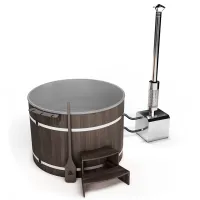 Купель Шишка с пластиковой вставкой 1700мм (серая чаша/фасад венге) в комплекте печь купель шишка с пластиковой вставкой 1700мм (серая чаша/фасад венге) в комплекте печь