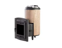 Печь для бани ПроМеталл Атмосфера XL в ламелях Окаменевшее дерево наборный печь для бани прометалл атмосфера xl в ламелях окаменевшее дерево наборный