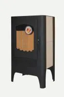 Печь-камин Бавария ЭКО с плитой патрубок ф120мм ЭкоКамин печь-камин бавария эко с плитой патрубок ф120мм экокамин