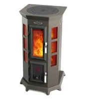 Печь-камин отопительно-варочный ТМФ Статика Секста черная бронза печь-камин отопительно-варочный тмф статика секста черная бронза