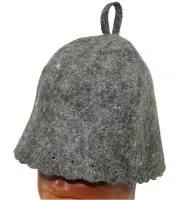 Шапка для бани "Серая"  Бацькина баня шапка для бани "серая"  бацькина баня
