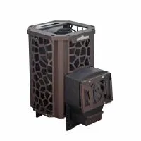 печь для бани сталь-мастер hard 14м пламя со стеклом закр каменка дровяная #