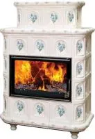 Печь-камин Эльзас изразец бежевый Арка Незабудка ЭкоКамин печь-камин эльзас изразец бежевый арка незабудка экокамин