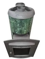 Печь для бани ПроМеталл Атмосфера XL в ламелях змеевик печь для бани прометалл атмосфера xl в ламелях змеевик