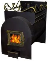 Печь для бани Сабантуй 32 закрытая каменка со стеклом печь для бани сабантуй 32 закрытая каменка со стеклом