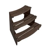 Лесенка для купели Шишка 3 ступени цвет венге лесенка для купели шишка 3 ступени цвет венге