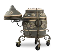 тандыр экотандыры фирменный, 1 столик, колеса, графит 