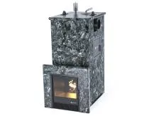 Печь для бани ИзиСтим Геленджик М2 Premium в четыр.стор.кожухе из пироксенета. вх.с тыла дым.справа  печь для бани изистим геленджик м2 premium в четыр.стор.кожухе из пироксенета. вх.с тыла дым.справа