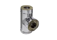 Тройник Феррум утепленный угол 90° нержавеющий (430/0,8мм)/зеркальный, ф200/280 по воде  тройник феррум утепленный угол 90° нержавеющий (430/0,8мм)/зеркальный, ф200/280 по воде