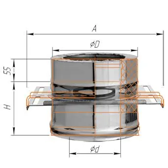 Площадка Феррум монтажная (430 + нерж.), ф115/200, по воде площадка феррум монтажная (430 + нерж.), ф115/200, по воде