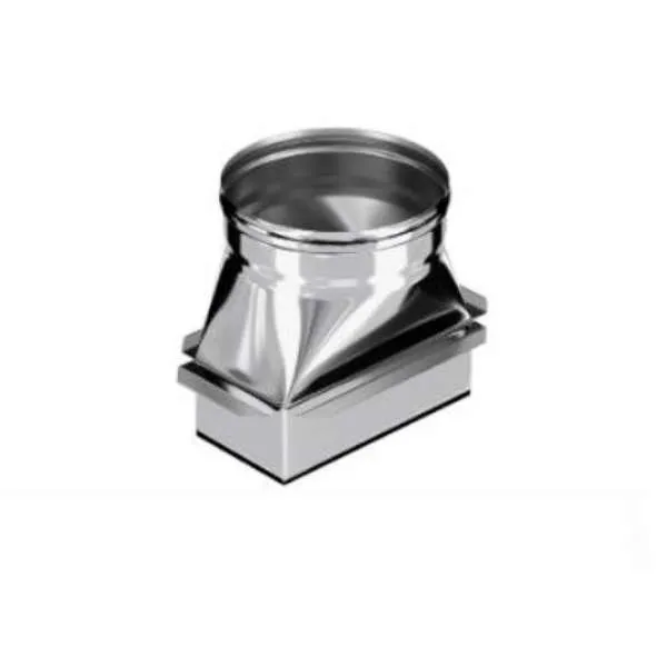 Переход Craft нержавеющий (304/0,5 мм) c кирпичной кладки 125х125мм на ф150  переход craft нержавеющий (304/0,5 мм) c кирпичной кладки 125х125мм на ф150