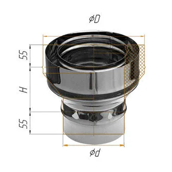 Переход Феррум нержавеющий (430/0,5 мм) ф100П-110М переход феррум нержавеющий (430/0,5 мм) ф100п-110м