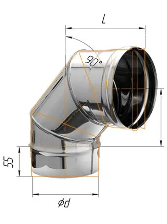Колено Феррум ревизия угол 90° нержавеющее (430/0,8мм) ф115 черный колено феррум ревизия угол 90° нержавеющее (430/0,8мм) ф115 черный