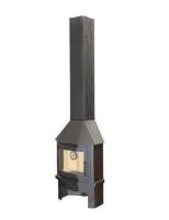 Печь-камин Мюнхен пристенно-угловой КОМПАКТ черный ЭкоКамин печь-камин мюнхен пристенно-угловой компакт черный экокамин