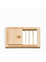 Вентиляционная решетка большая с задвижкой (ольха), Банный Эксперт  вентиляционная решетка большая с задвижкой (ольха), банный эксперт