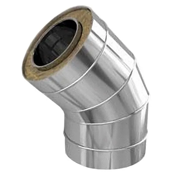 Колено Craft утепленное угол 135° нержавеющее (316/0,8/304/0,5мм) ф150/250 по воде колено craft утепленное угол 135° нержавеющее (316/0,8/304/0,5мм) ф150/250 по воде