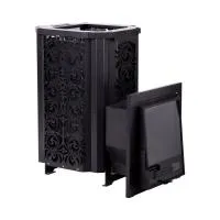 Печь для бани Сталь-Мастер HARD 30М Хохлома Панорама 2025 со стеклом закр каменка дровяная печь для бани сталь-мастер hard 30м хохлома панорама 2025 со стеклом закр каменка дровяная