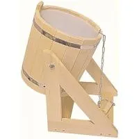 обливное устройство русская забава 10л, с пластмассовой вставкой русские узоры, банный эксперт