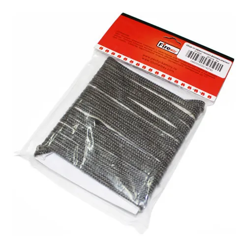 Шнур уплотнительный из керамического волокна, 6мм, L=2м, белый, FireWay шнур уплотнительный из керамического волокна, 6мм, l=2м, белый, fireway