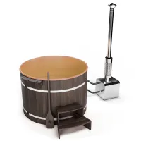 Купель Шишка с пластиковой вставкой 2000мм (бежевая чаша/фасад венге) в комплекте печь купель шишка с пластиковой вставкой 2000мм (бежевая чаша/фасад венге) в комплекте печь