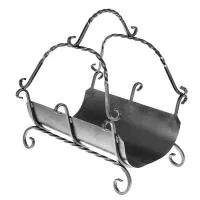 Дровница большая с поддоном черная, Банный Эксперт дровница большая с поддоном черная, банный эксперт