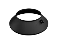 Юбка Феррум  (430/0,5 мм) нержавеющая, для крышной разделки, ф200 черный RAL9005 юбка феррум  (430/0,5 мм) нержавеющая, для крышной разделки, ф200 черный ral9005