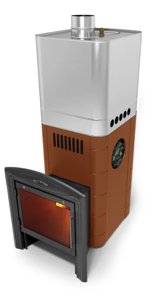 Печь для бани ТМФ Бирюса 2013 Carbon дверца антрацит закр. каменка терракота печь для бани тмф бирюса 2013 carbon дверца антрацит закр. каменка терракота