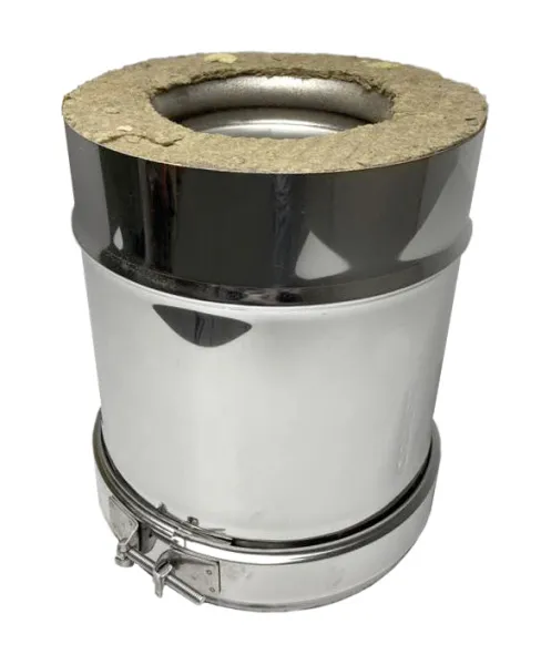 Дымоход Craft утепленный нержавеющий (316/0,8/304/0,5) ф115/200 L=1м по воде дымоход craft утепленный нержавеющий (316/0,8/304/0,5) ф115/200 l=1м по воде