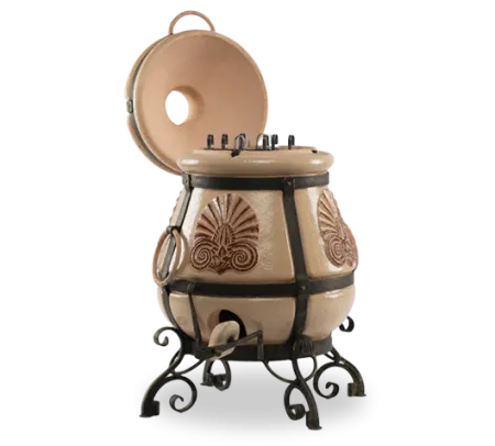 Тандыр ЭкоТандыры Греческий, слоновая кость, откидная крышка тандыр экотандыры греческий, слоновая кость, откидная крышка