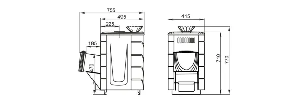 Печь для бани ТМФ Гейзер Мини 2016 Carbon нерж.дверца кор.топл.канал закр.каменка антрацит* печь для бани тмф гейзер мини 2016 carbon нерж.дверца кор.топл.канал закр.каменка антрацит*