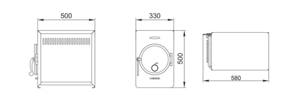 Печь отопительная ТМФ Нормаль-1 антрацит труба сзади печь отопительная тмф нормаль-1 антрацит труба сзади