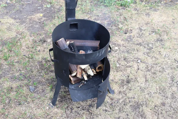 печь под казан узбекский 12л с трубой 360мм
