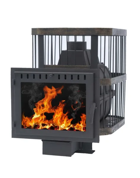 Печь для бани чугунная Сибирь-20 панорамная дверка (сетка) печь для бани чугунная сибирь-20 панорамная дверка (сетка)